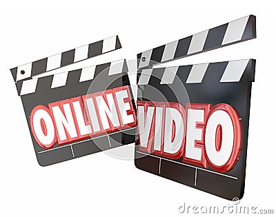 Online Video Watch View Streaming Movie Content Internet Website Stock Photo