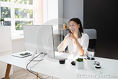 Online Virtual Training Conference Webinar Stock Photo