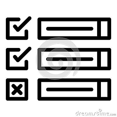 Online voter icon outline vector. Internet box Vector Illustration