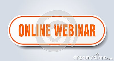 online webinar sticker. Vector Illustration