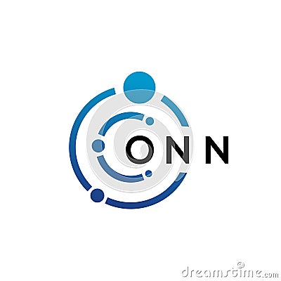 ONN letter technology logo design on white background. ONN creative initials letter IT logo concept. ONN letter design Vector Illustration