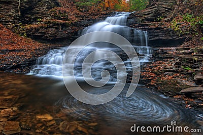 Onondaga Falls, Ricketts Glen State Park Stock Photo