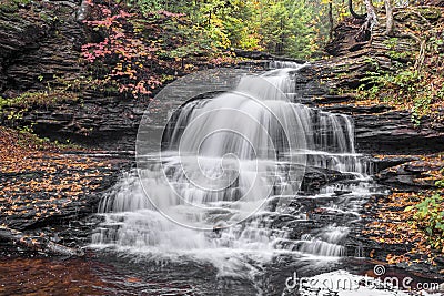 Onondaga Falls at Ricketts Glen Stock Photo