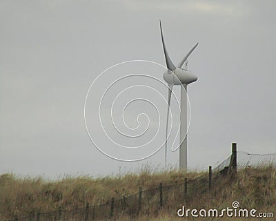 Onshore Wind Turbine Side View Editorial Stock Photo