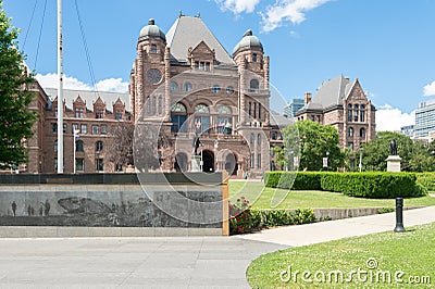 Ontario Legislative Building in Queen`s park Editorial Stock Photo
