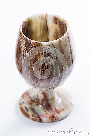 Onyx chalice on a white background Stock Photo