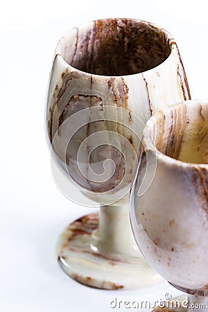 Onyx chalice on a white background Stock Photo