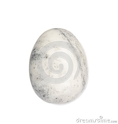 Onyx stone egg on white Stock Photo