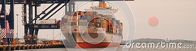 OOCL Texas in port at Botany Bay, Australia Editorial Stock Photo