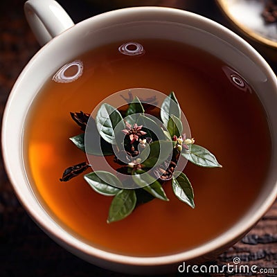 Oolong tea, Black chinese tea, with dried leaves for brewing Stock Photo