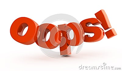 Oops! Stock Photo