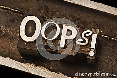 Oops! Stock Photo