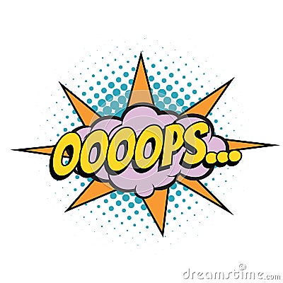 Oops comic word Vector Illustration