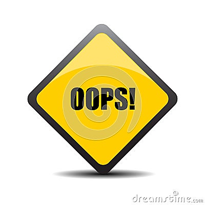 Oops sign Vector Illustration