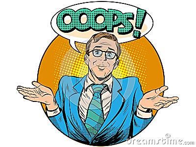 Oops surprised businessman Vector Illustration