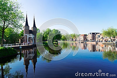 Oosrpoort gate in Delft, Netherlands Stock Photo