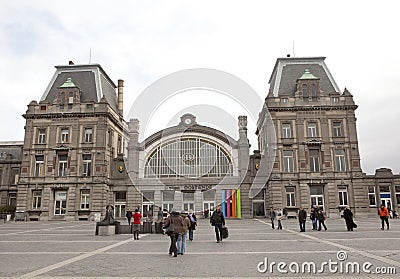 Oostende Station, Ostend, Belgium Editorial Stock Photo