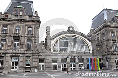 Oostende Station, Ostend, Belgium Editorial Stock Photo