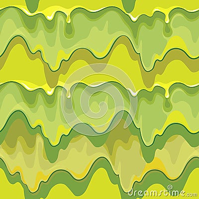 Oozing green slime vector seamless pattern Vector Illustration