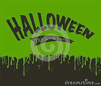 Oozing Slime Halloween Vector Illustration