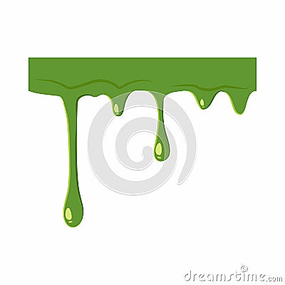 Oozing slime isolated on white background Vector Illustration