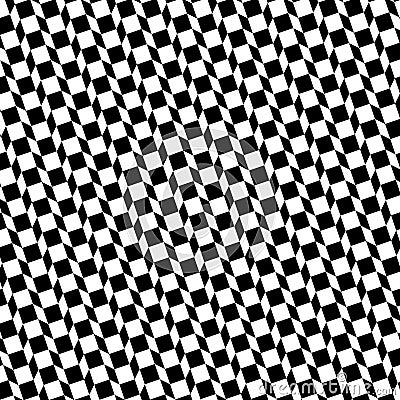 Op-art black and white pattern background Vector Illustration
