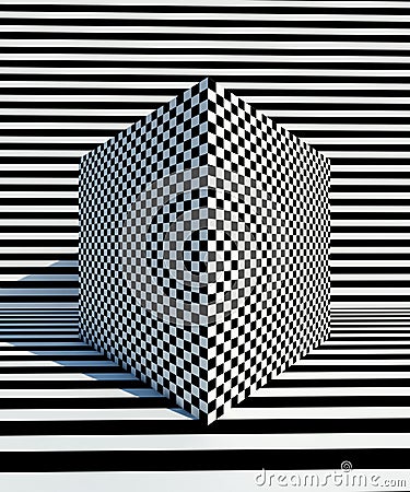 Op Art pattern Back and white backgrounds Stock Photo