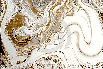 Opalescent Beauty: AI Generated Abstract Texture Photography Showcasing White Gold Intricate Pattern on Artificial Marble Cartoon Illustration