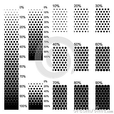 Opaque linear gradients in the most perfectly dense arrangement Vector Illustration