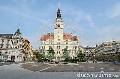 OPAVA, CZECH REPUBLIC - May 20, 2023: Main Square and Old Town Hall, Opava Editorial Stock Photo