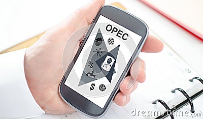Opec concept on a smartphone Stock Photo