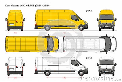 Opel Movano Cargo Delivery Van LWB L4 2014-2019 Editorial Stock Photo
