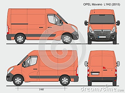 Opel Movano Cargo Van L1H2 2015 Editorial Stock Photo