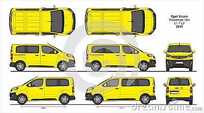 Opel Vivaro Passenger Van L1 and L2 2019 Editorial Stock Photo