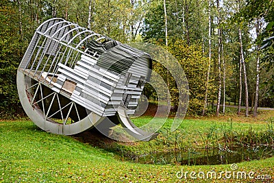 Open air contemporary art museum. Europos Parkas. Vilnius. Lithuania Editorial Stock Photo