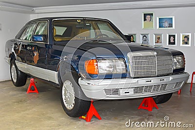 Open-air museum of the famous drug dealer Pablo Escobar in Colombia.cars of the famous drug lord Pablo Escobar Editorial Stock Photo