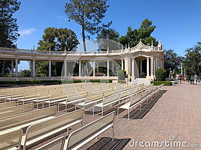Spreckels Organ Pavilion houses, San Diego Editorial Stock Photo