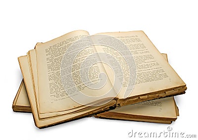 Open ancient book Stock Photo