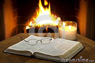 Open Bible Stock Photo