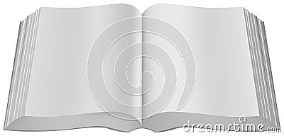 Open big book paperback limp binding Vector Illustration