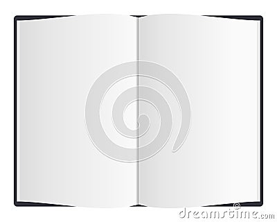 Open Blank Book Vector Illustration