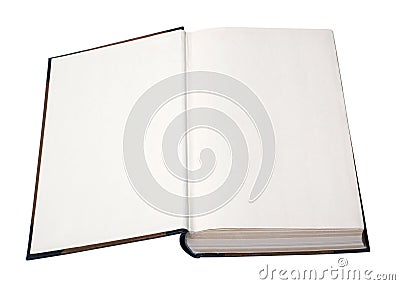 Open blank book with path Stock Photo