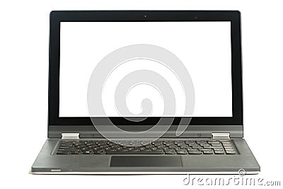 Open blank laptop Stock Photo