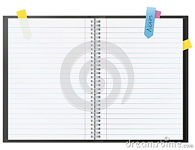 Open blank note book Vector Illustration