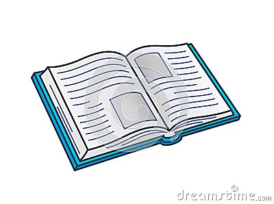 Open Book Vector Illustration