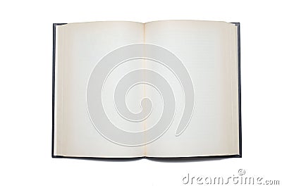 Open book with blank page isolated on white background with copy space for your text Stock Photo