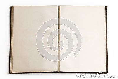 Open book with blank Pages Stock Photo