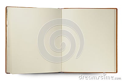 Open Book Blank Pages Stock Photo