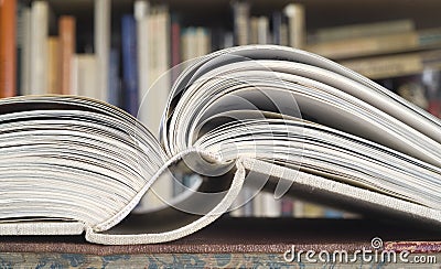 Open book, close up Stock Photo