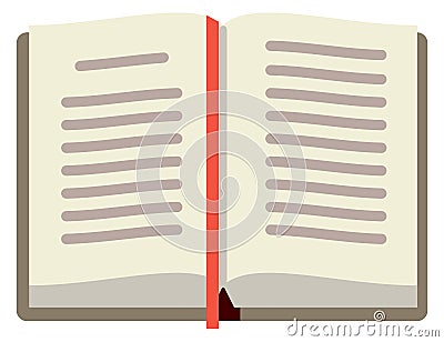 Open book color icon. Library symbol. Knowledge sign Vector Illustration